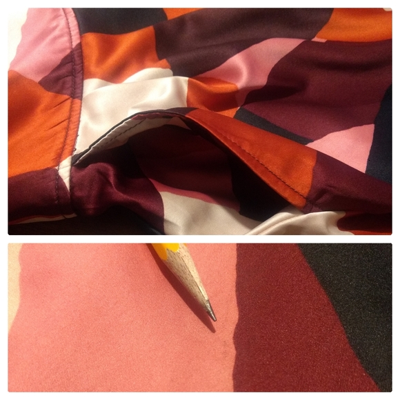 H&M Pleated Full Skater Skirt w/ Pockets Geometric - Picture 7 of 8